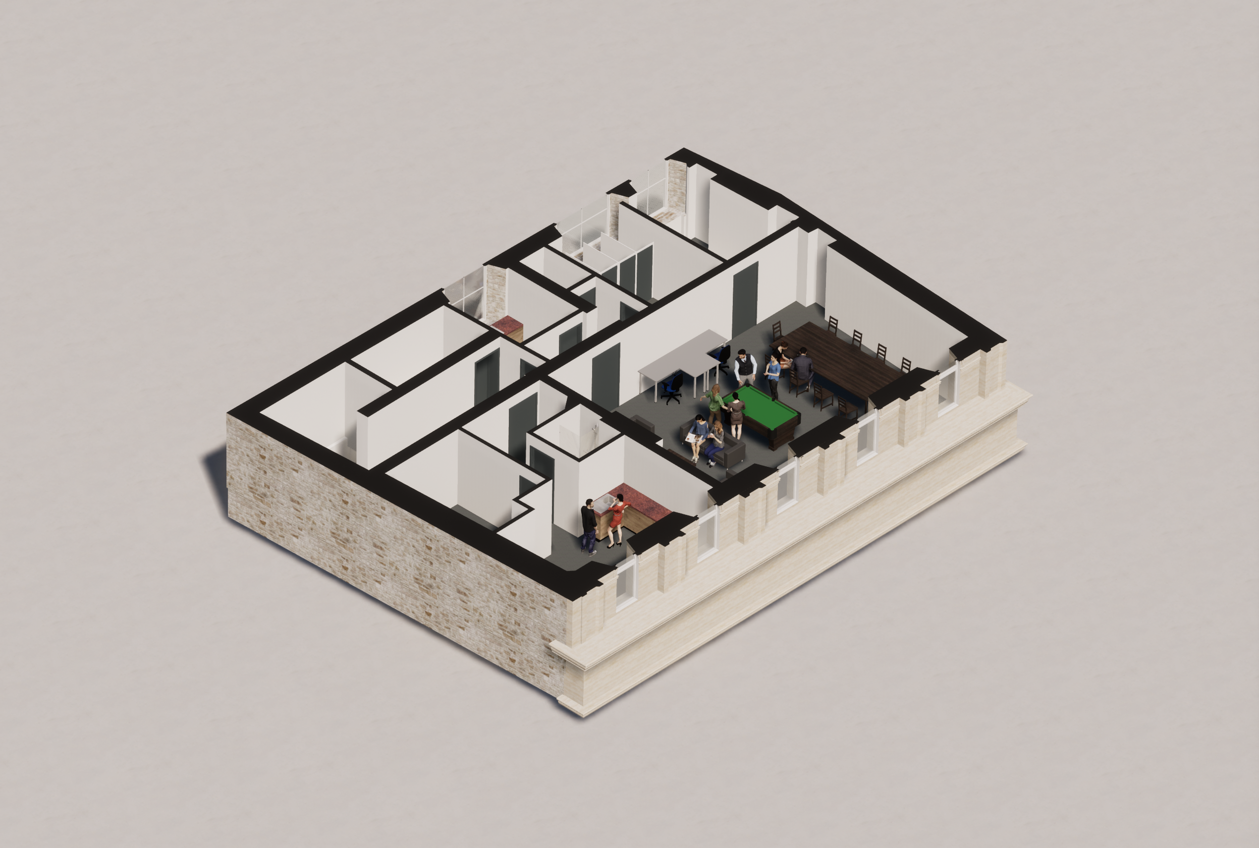 Third floor isometric diagram