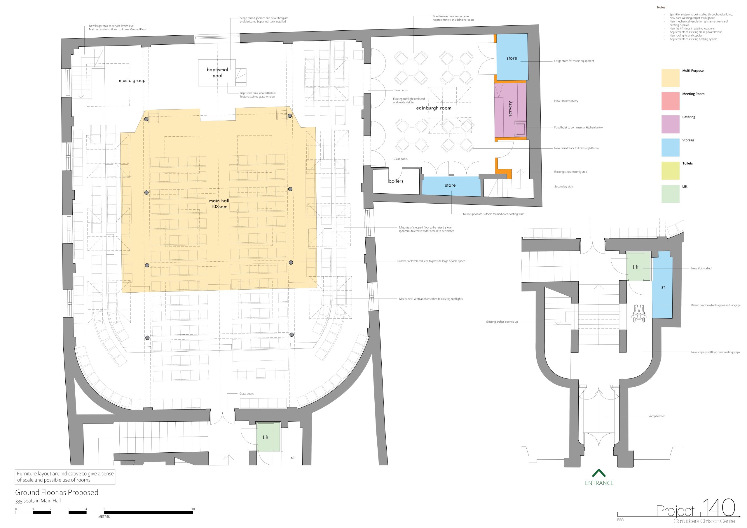 Main hall floor plan