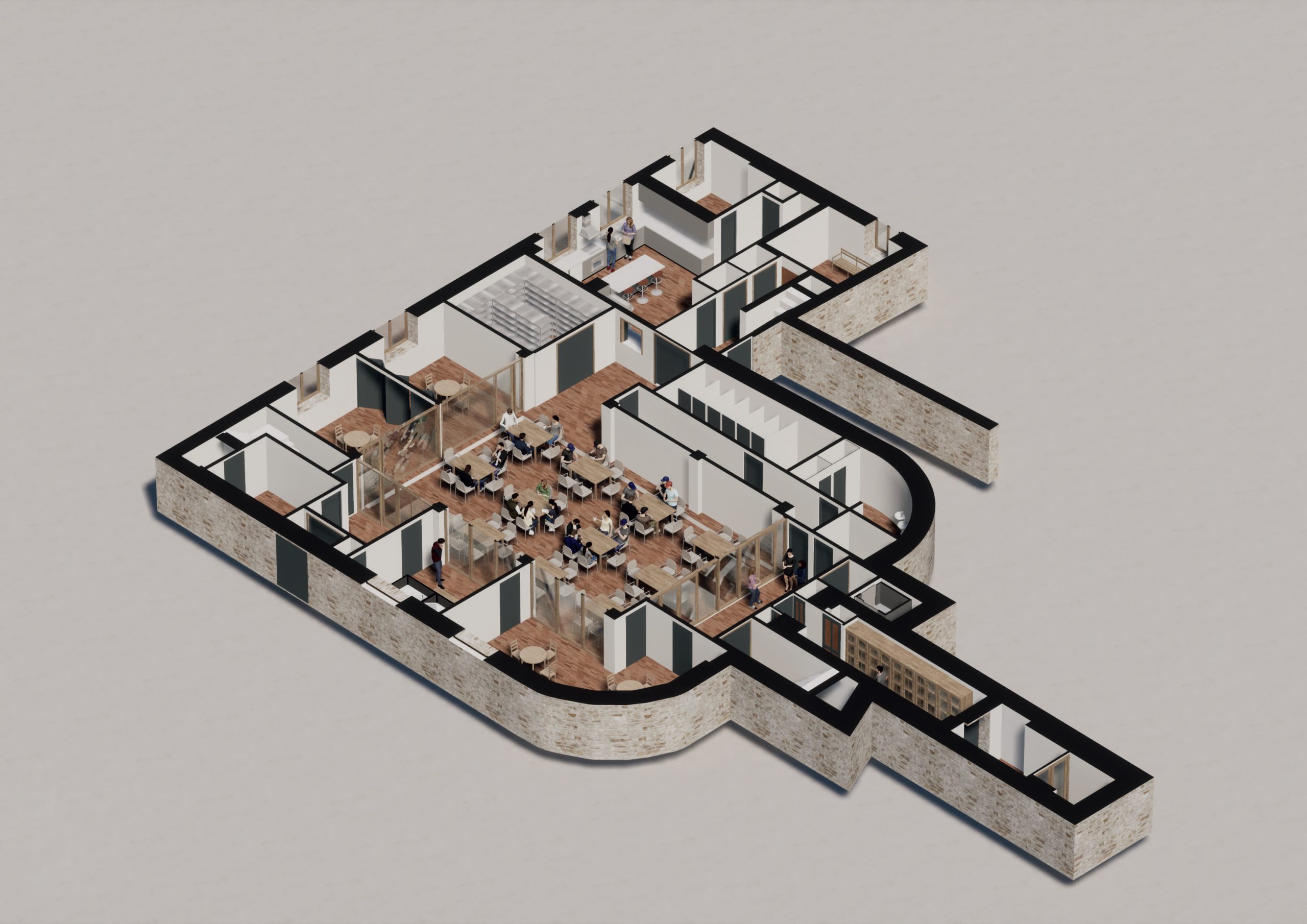 Lower ground floor isometric diagram